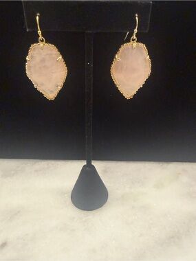 Kendra Scott Pink and Gold Corley Earrings